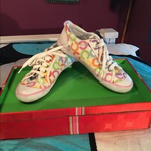 Coach Barrett Op Art C Multi Color Tennis Shoes